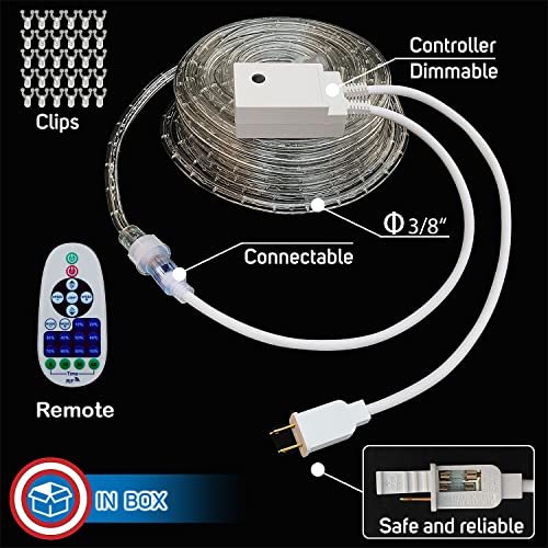 LED Rope Lights Red White Blue 30 Feet S761