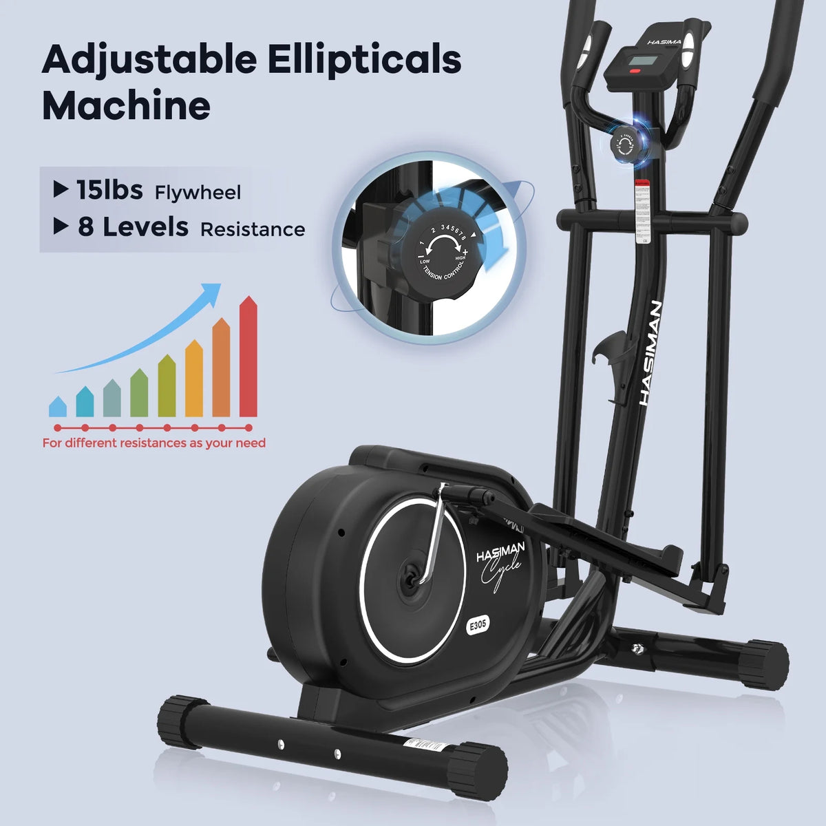 Magnetic Elliptical Exercise Machine with Pulse Rate Grips S8454
