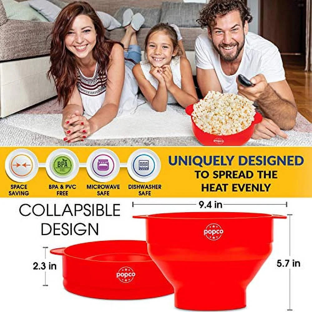 Silicone Microwave Popcorn Popper with Handles Z8964