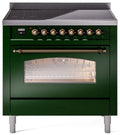 36 Induction Range with Electric Oven in Emerald Green D722