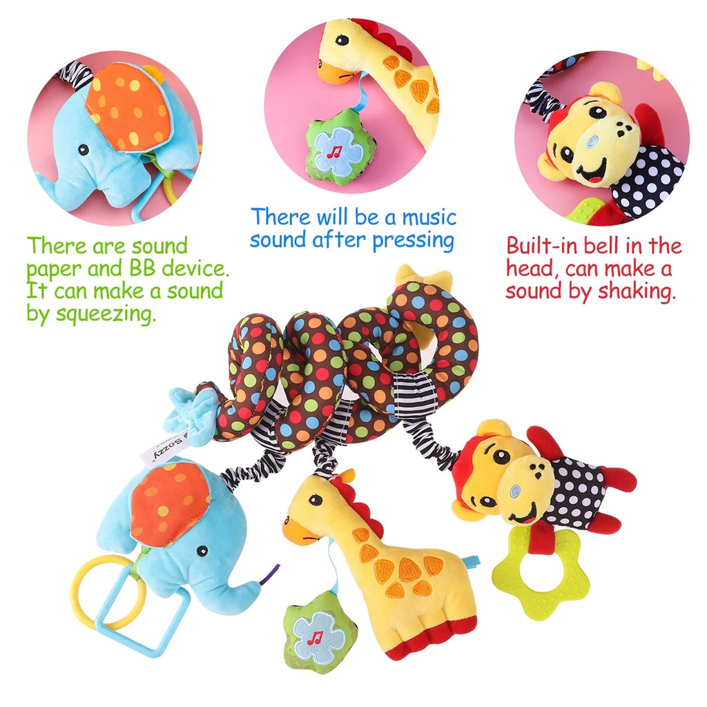 Infant Baby Activity Spiral Bed & Stroller Toy Plush Toy V470405