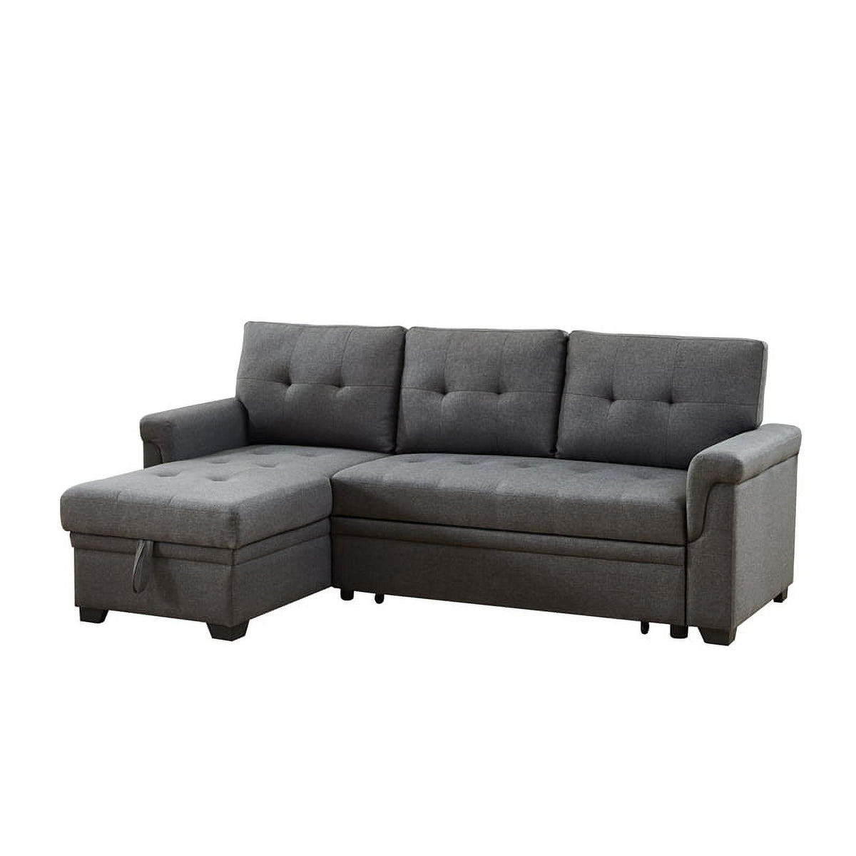 2-Piece Set with Reversible Sleeper Sofa and Coffee Table in Gray J811