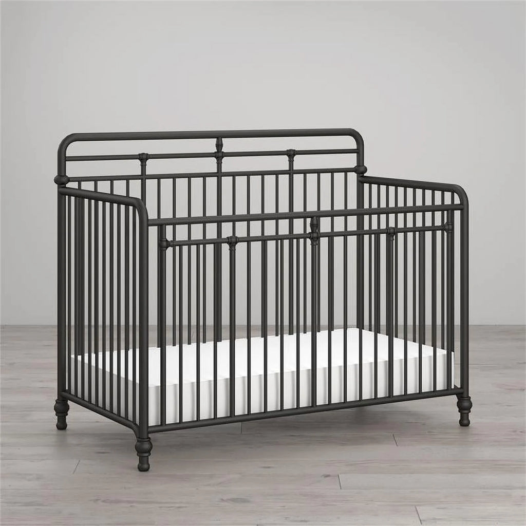 Black Metal 3 in 1 Convertible Crib F286