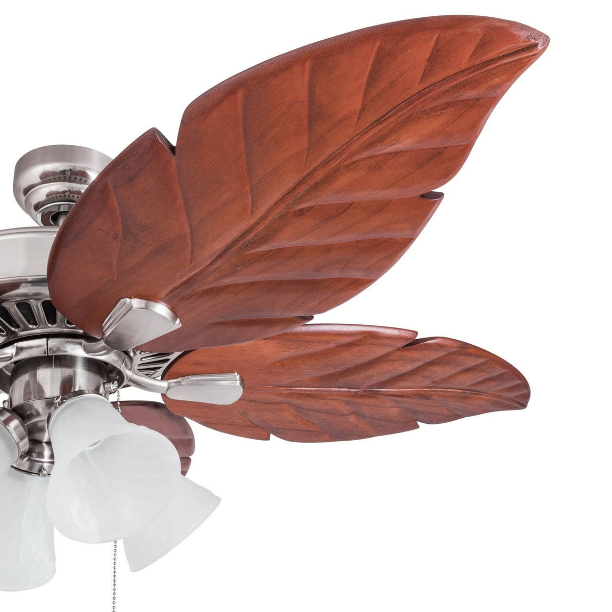 Brushed Nickel Ceiling Fan with Light, 3 Speed Remote E1737