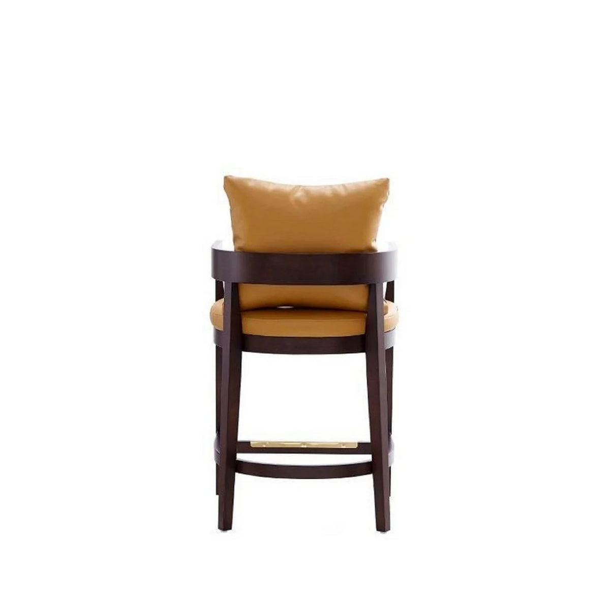 Camel and Dark Walnut Beech Wood Counter Height Bar Stool U278850