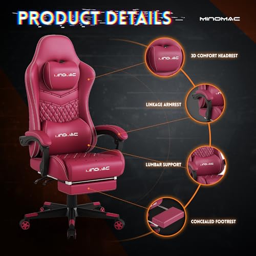 Black Ergonomic Gaming Chair with Footrest K7627