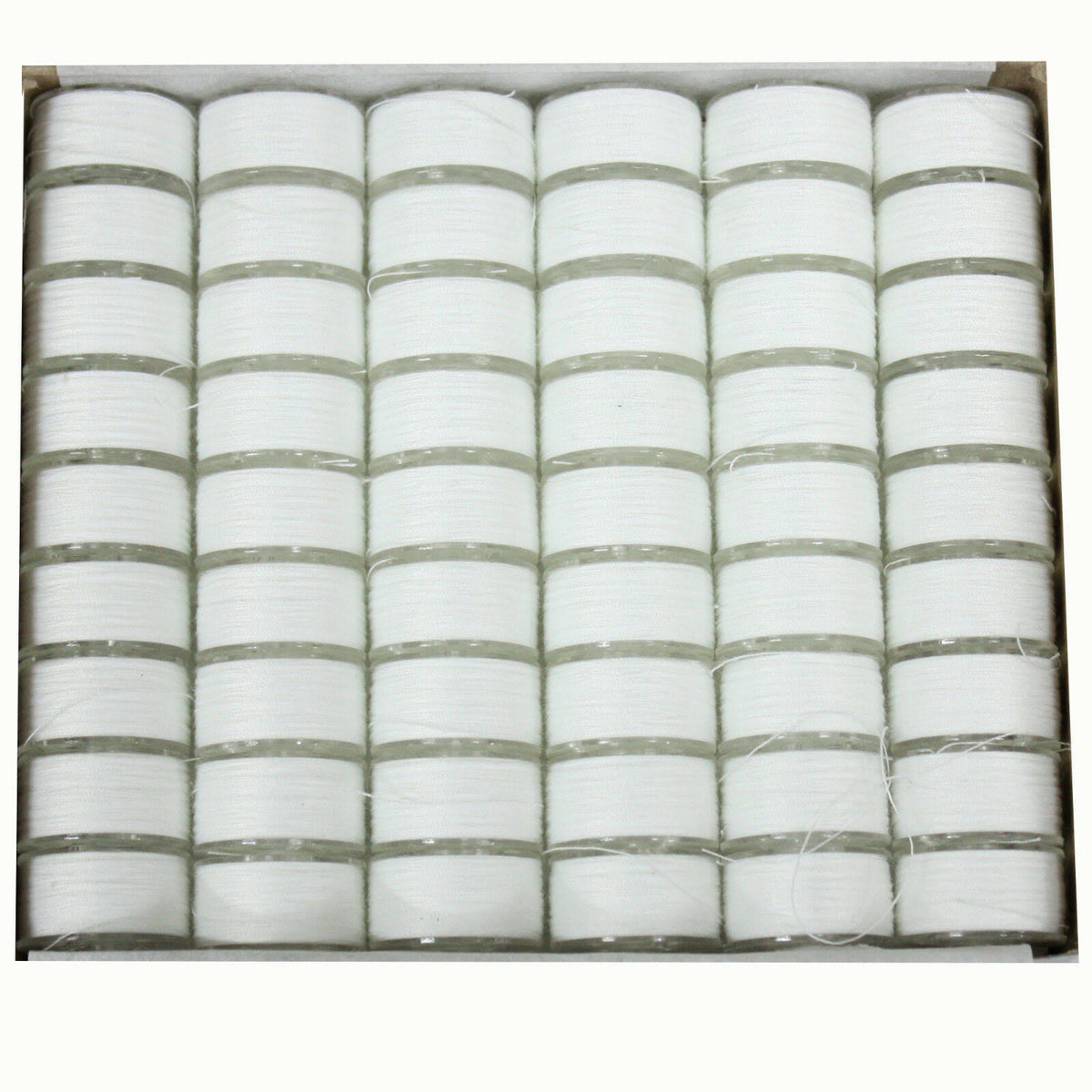 White 108 Pack Pre-Wound Plastic Bobbins for Sewing Machine F900532