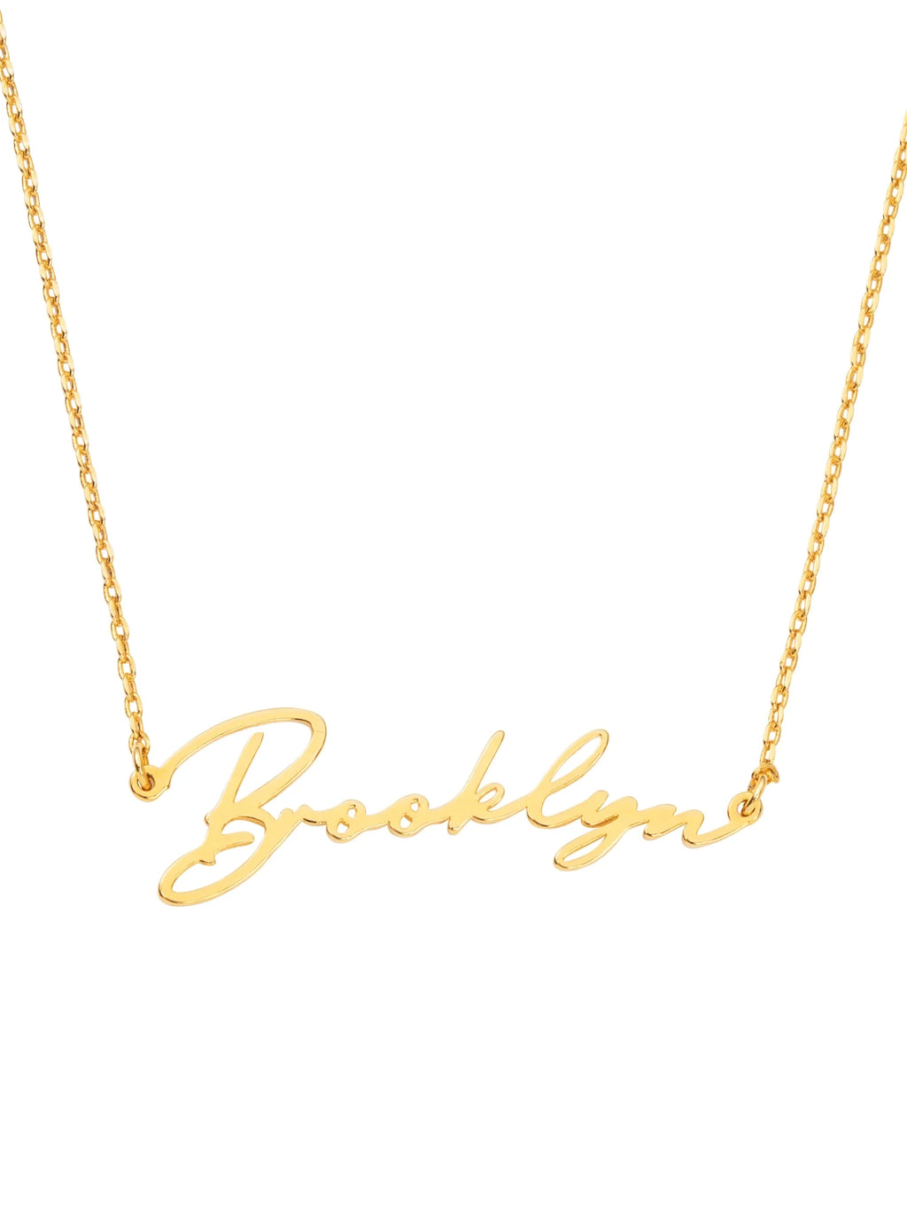 Sterling Silver Handwritten Script Name Necklace N4593