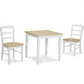 White 3 Piece Dining Table with 2 Ladderback Chairs J617937