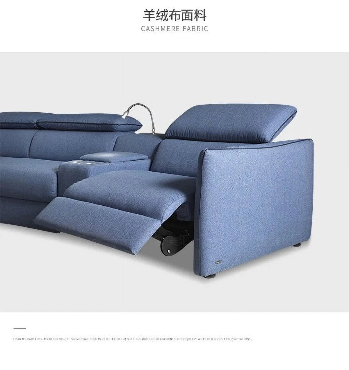 3 Seater Linen Fabric Recliner Sofa T179