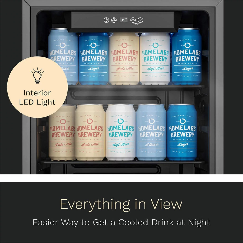 120 Can Mini Fridge with Glass Door W4605