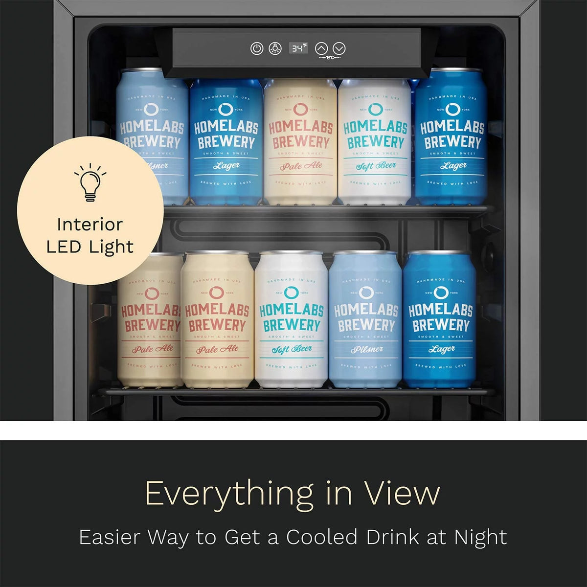 120 Can Mini Fridge with Glass Door W4605