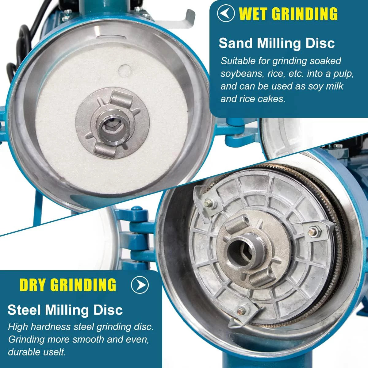 3000W Wet Dry Commercial Electric Grain Grinder Mill S51152