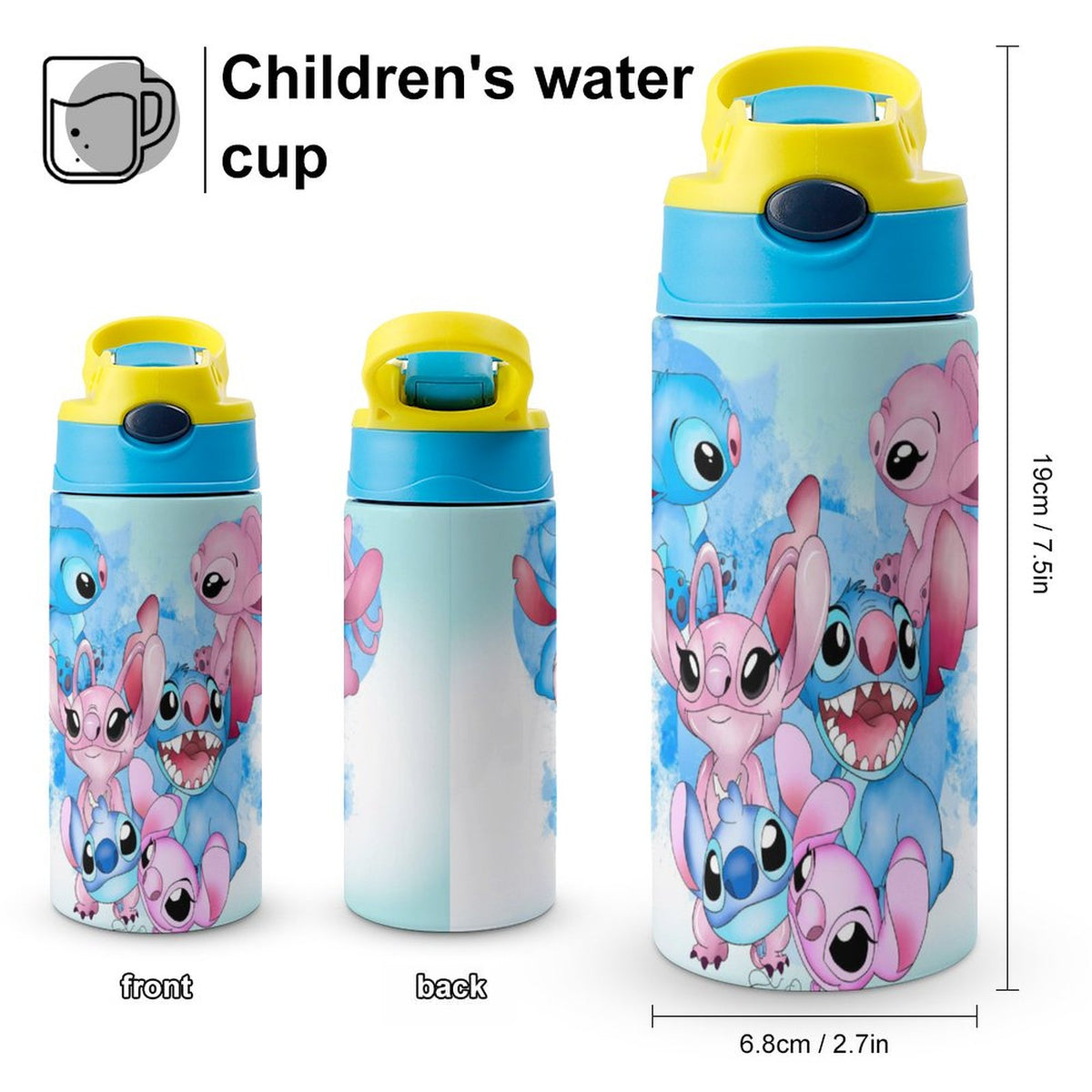 Stainless Steel Vacuum Insulated Water Bottle With Straw O3919