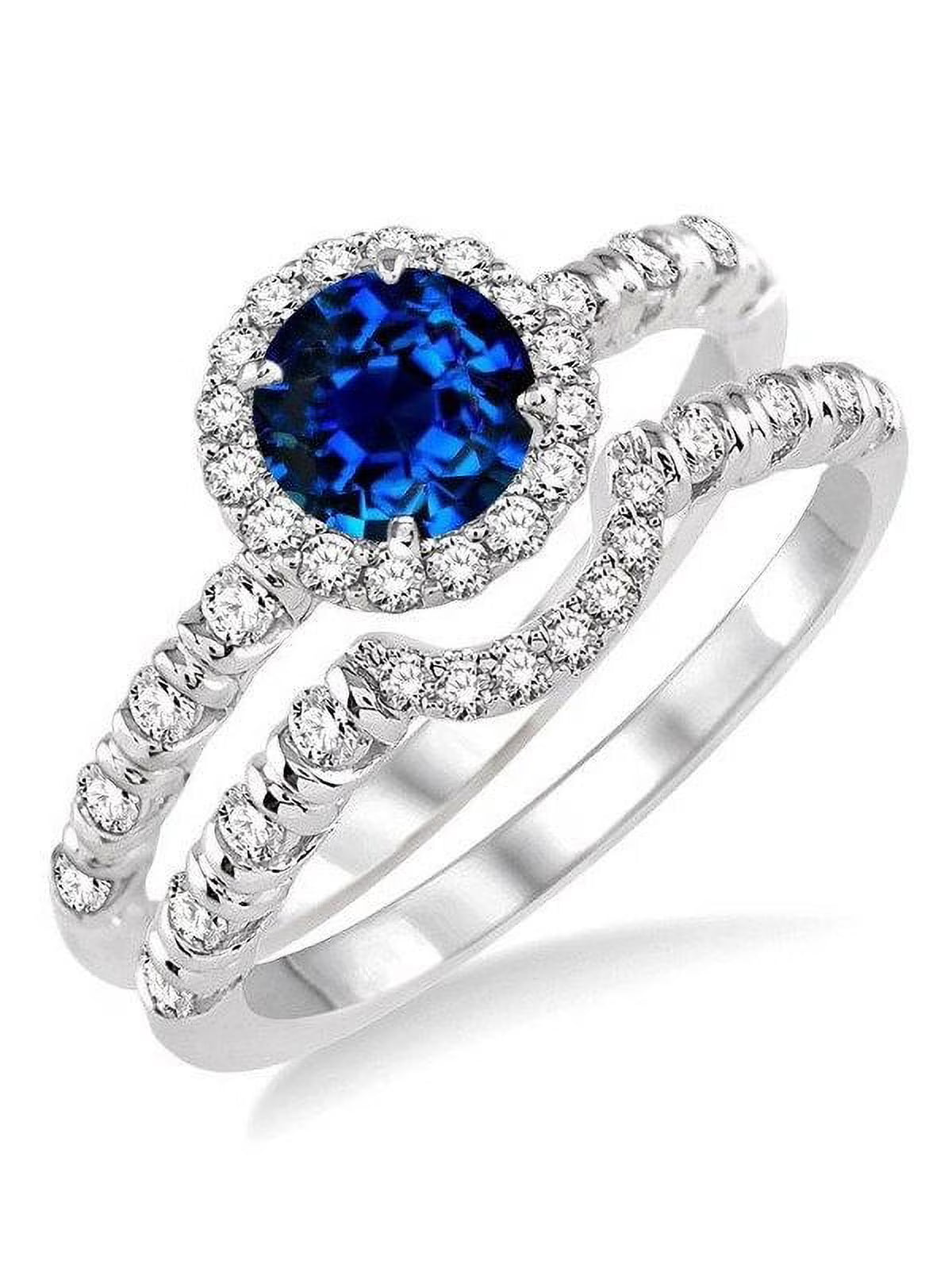 14k White Gold Diamond Wedding Set Z8715