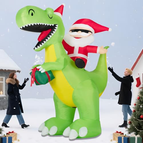 8FT Inflatable Witch Decorations with Built-in LED Lights V44367