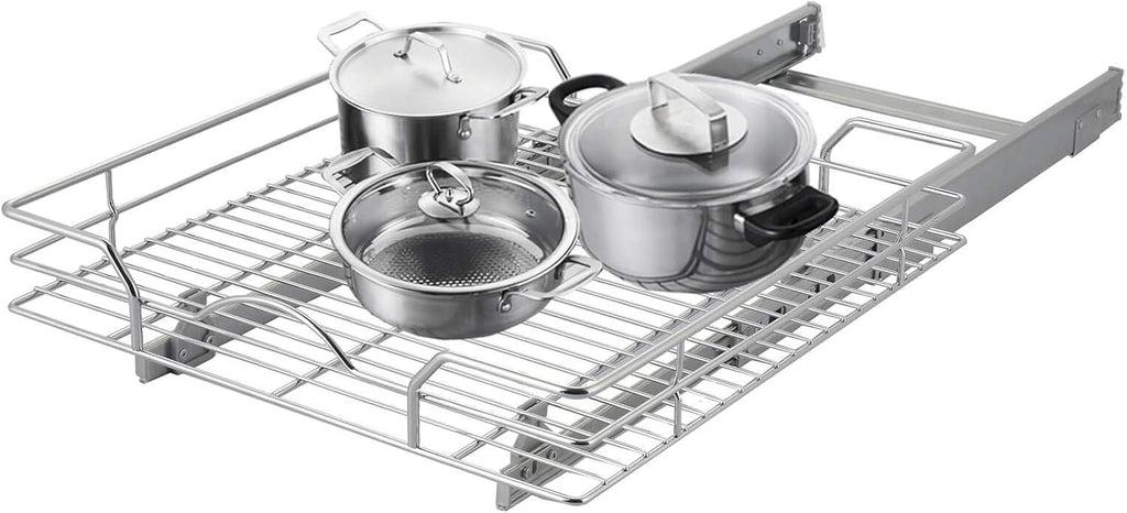 2 Tier Chrome Wire Cabinet Organizer K650