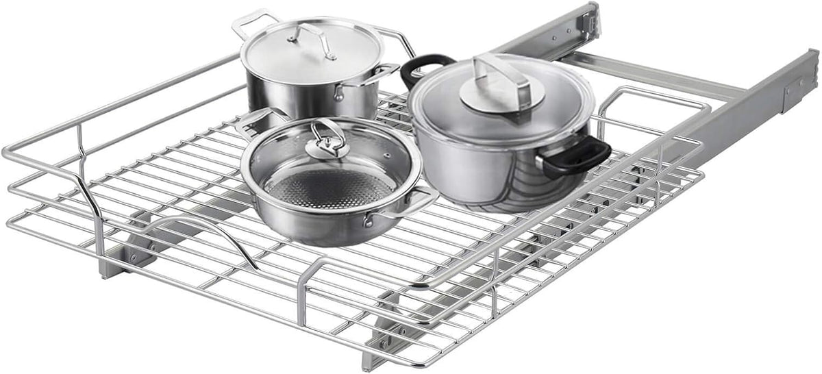 2 Tier Chrome Wire Cabinet Organizer K650