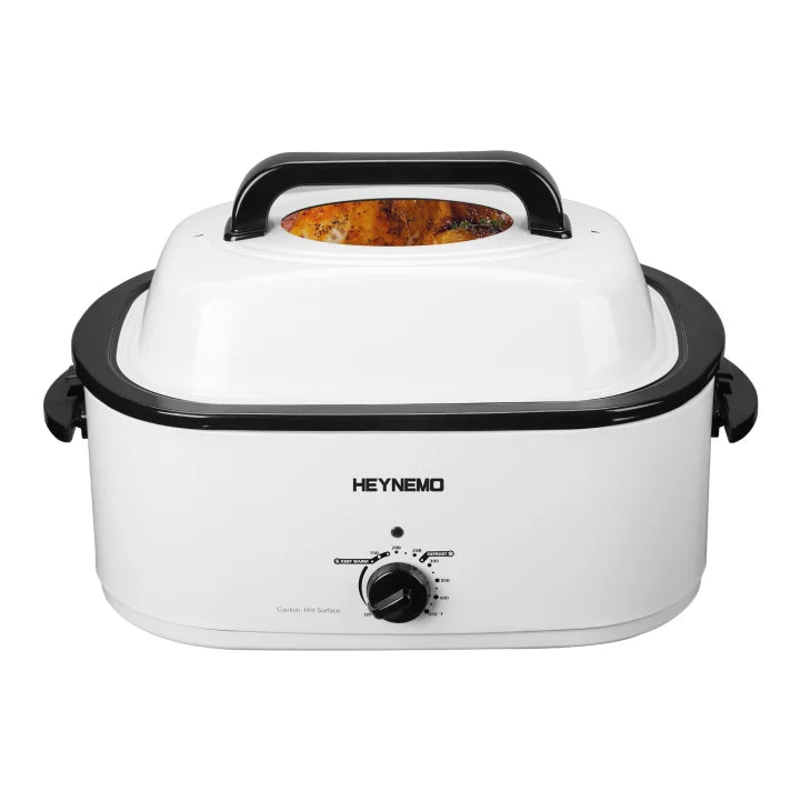 White 26 Quart Stainless Steel Electric Roaster Oven A835