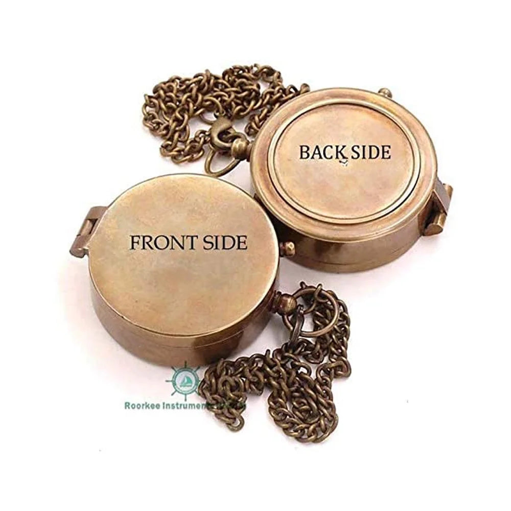 Brass Bronze Color Compass with Case E501917