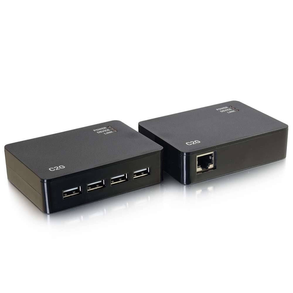 4 Port USB 2.0 Over Cat5/Cat6 Extender up to 150ft E36704