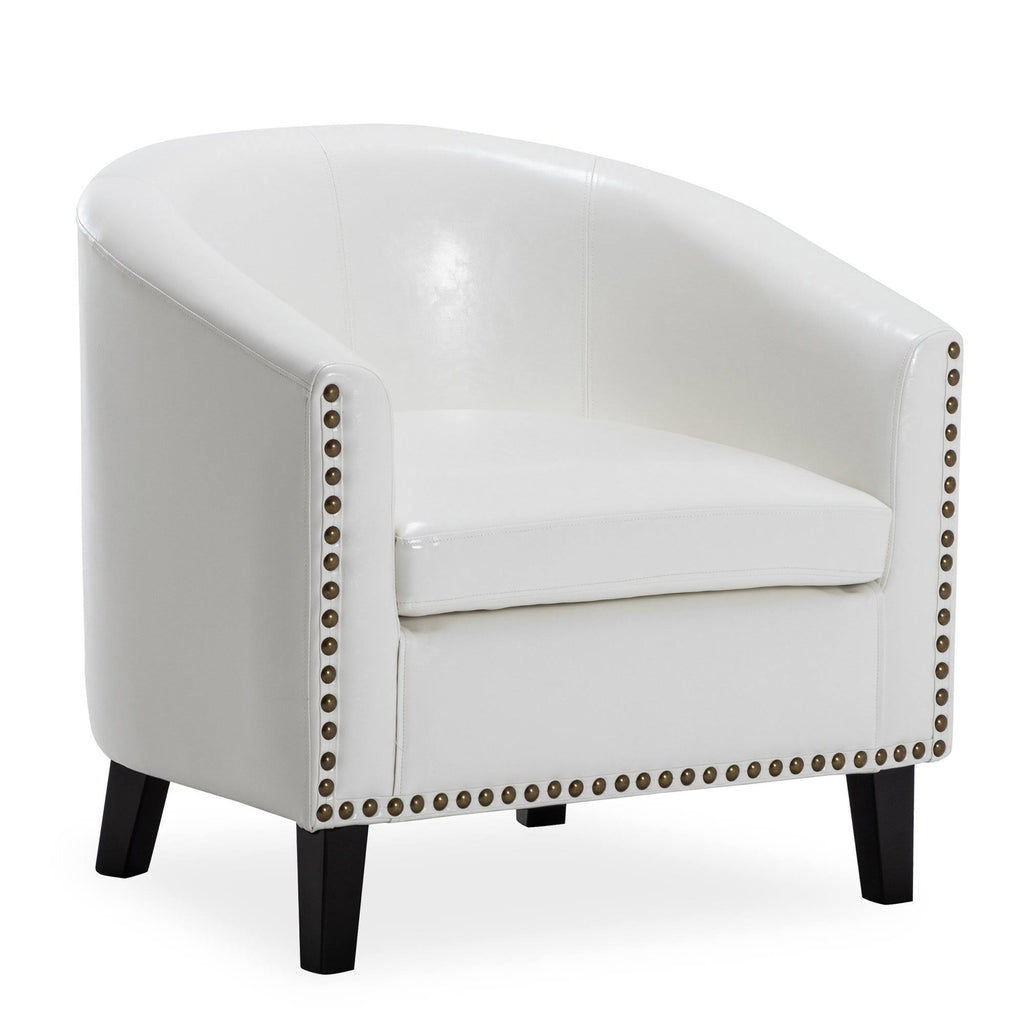 Beige Fabric Barrel Chair R92846