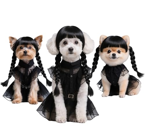 Black Dog Costume with Wig and Belt T2217