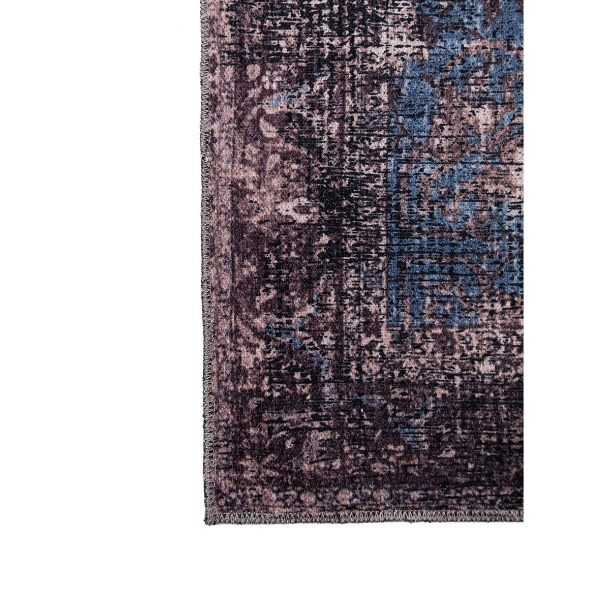 Blue Abstract Washable Area Rug 2' x 3' U8561