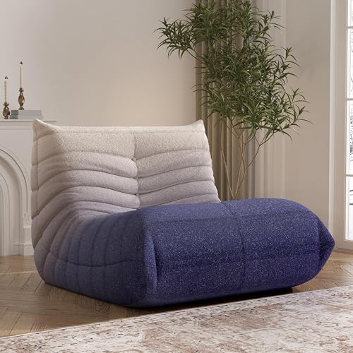 Beige 3 Seater Bean Bag Chair Sofa W165