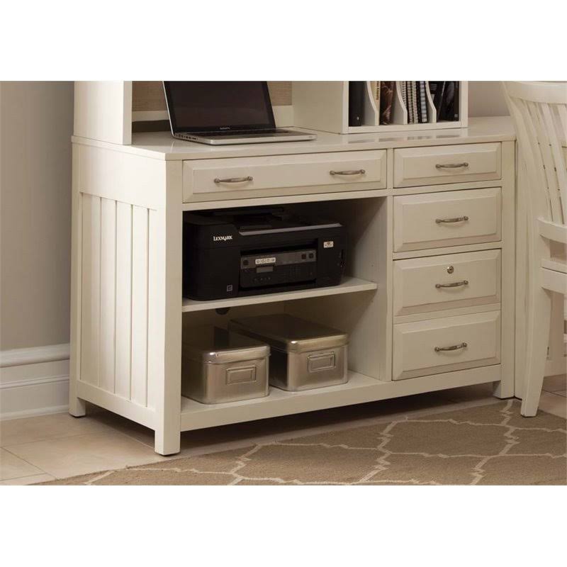White Computer Credenza A9141