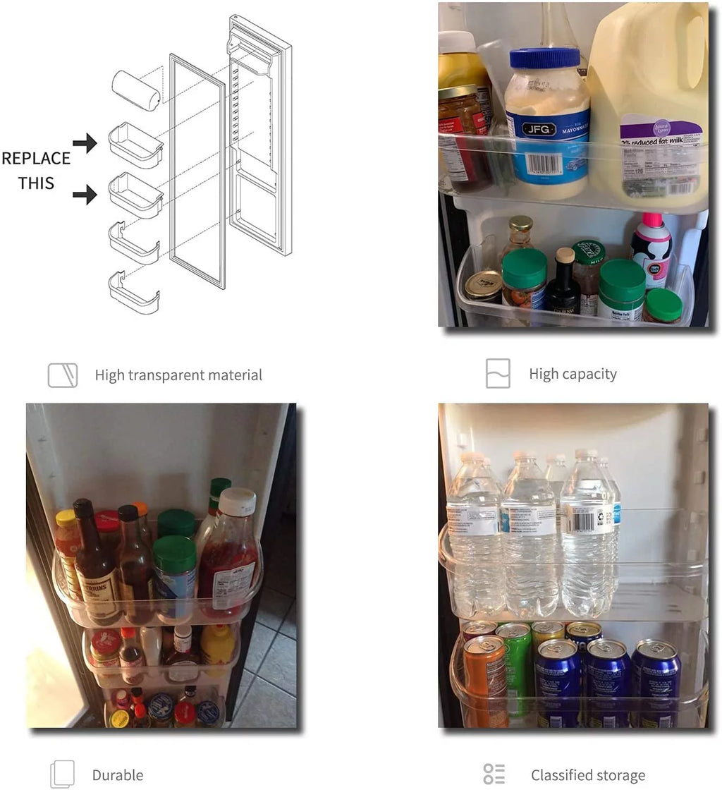 Clear Gallon Door Bin Shelf 2 Pack O613310