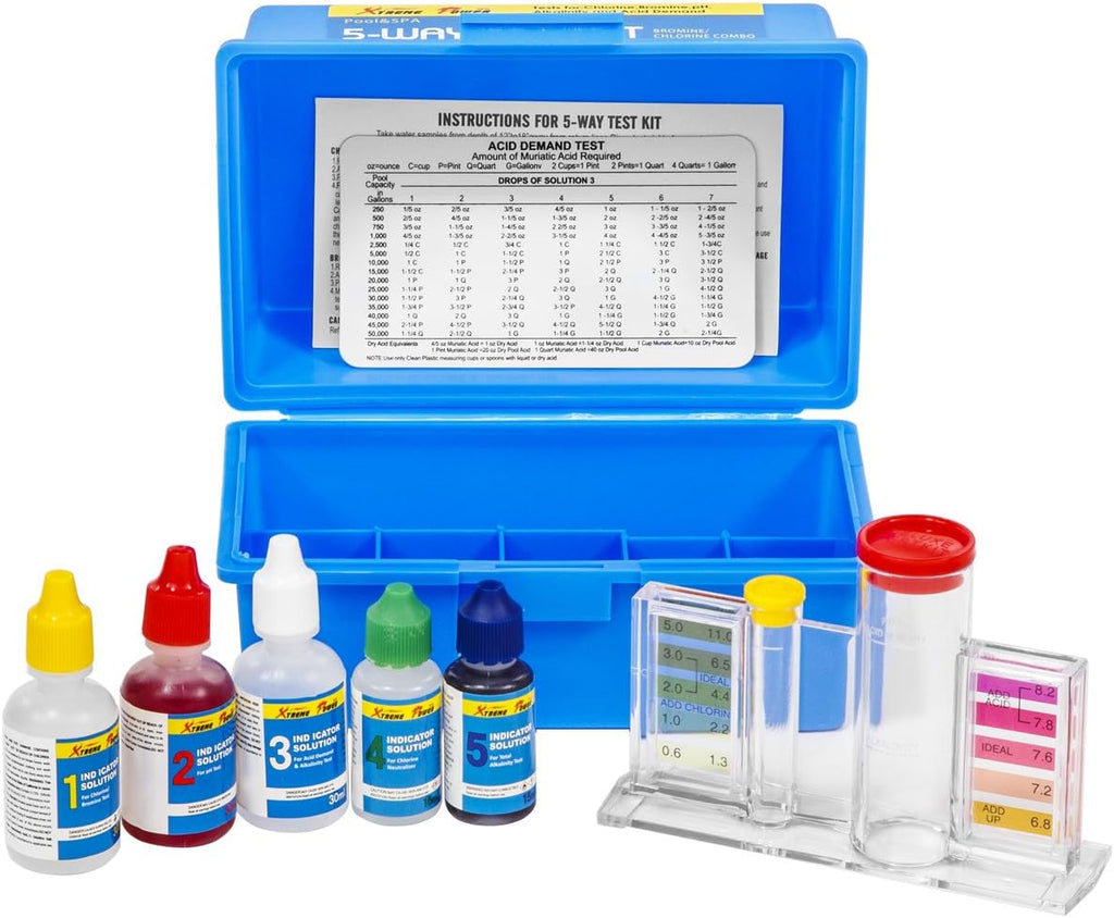 Green Automatic Swimming Pool Cleaner with 5 Way Pool Testing Kit Y711919