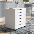 White 6 Drawer Rolling Storage Chest S1212