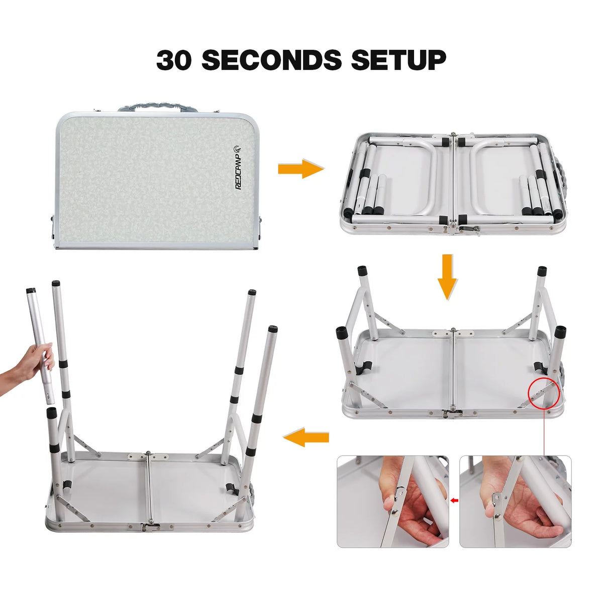 Small Aluminum Folding Camping Table I19826