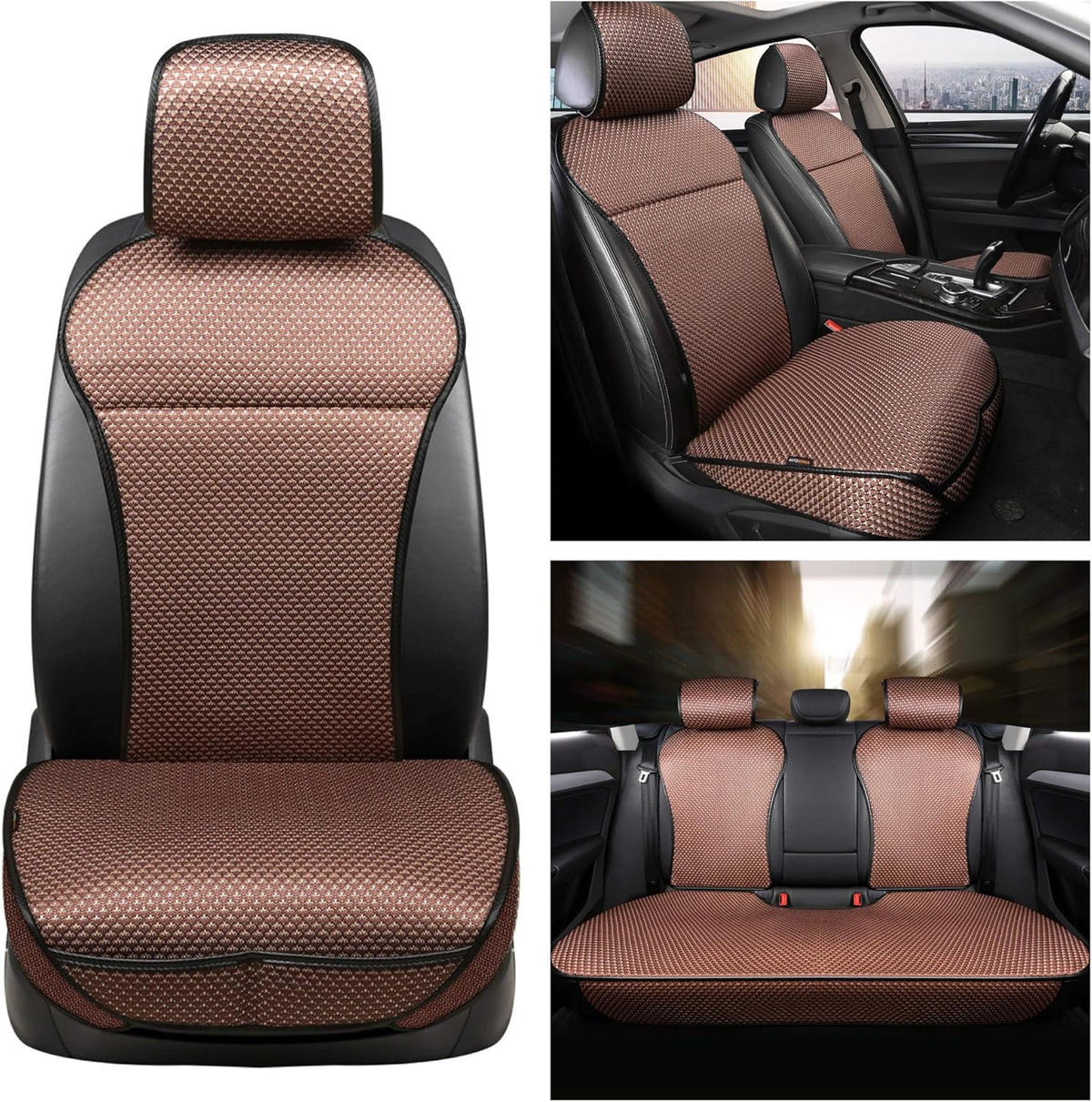 Beige Full Set Car Seat Cover J51746
