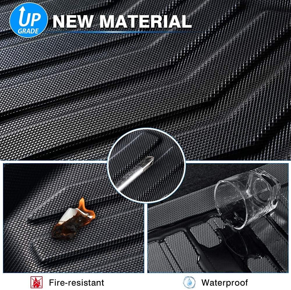 All Weather Car Floor Mats 1st & 2nd Row Black Non-slip Q61162