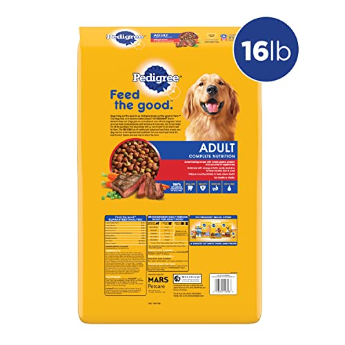 40 lb. Bag High Protein Dry Dog Food Beef and Lamb Flavor Kibble H558245