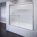Semi-Framed Sliding Tub Door in Brushed Nickel U411889