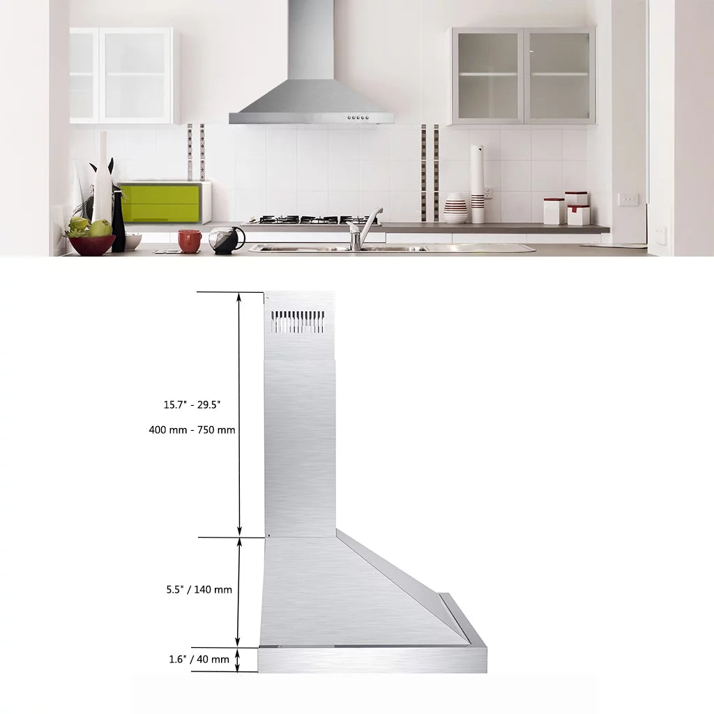 30 inch Stainless Steel Wall Mount Range Hood B297149