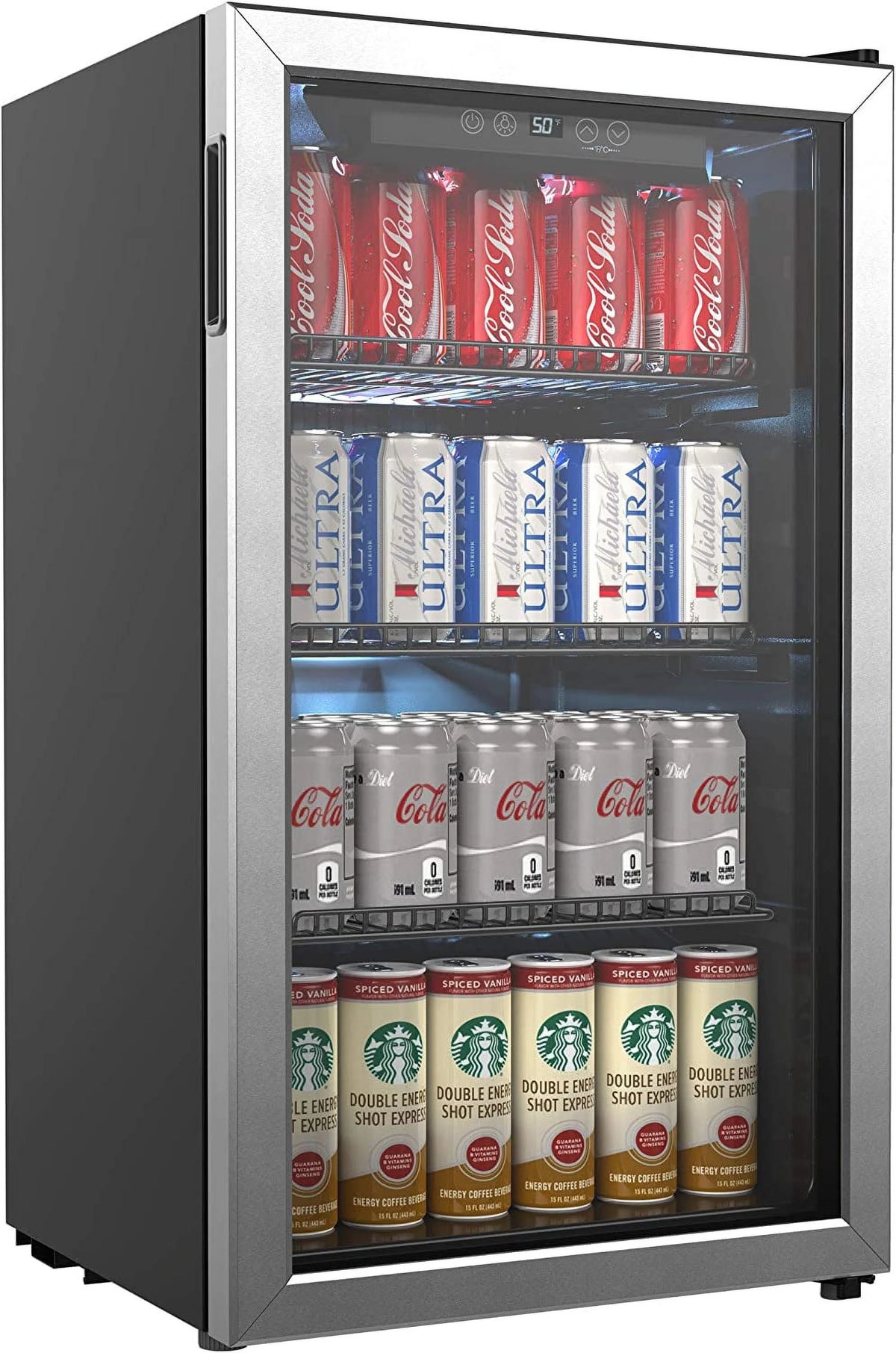 120 Can Mini Fridge with Glass Door W4605