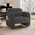 Oversized Sherpa Armchair with Waist Pillow D1651