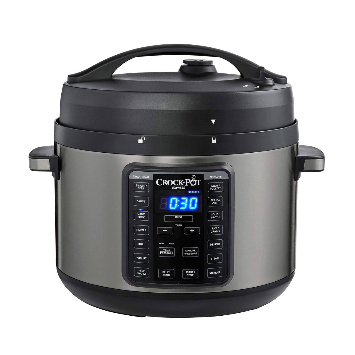 10-Qt. Black Stainless Pressure Cooker T519668