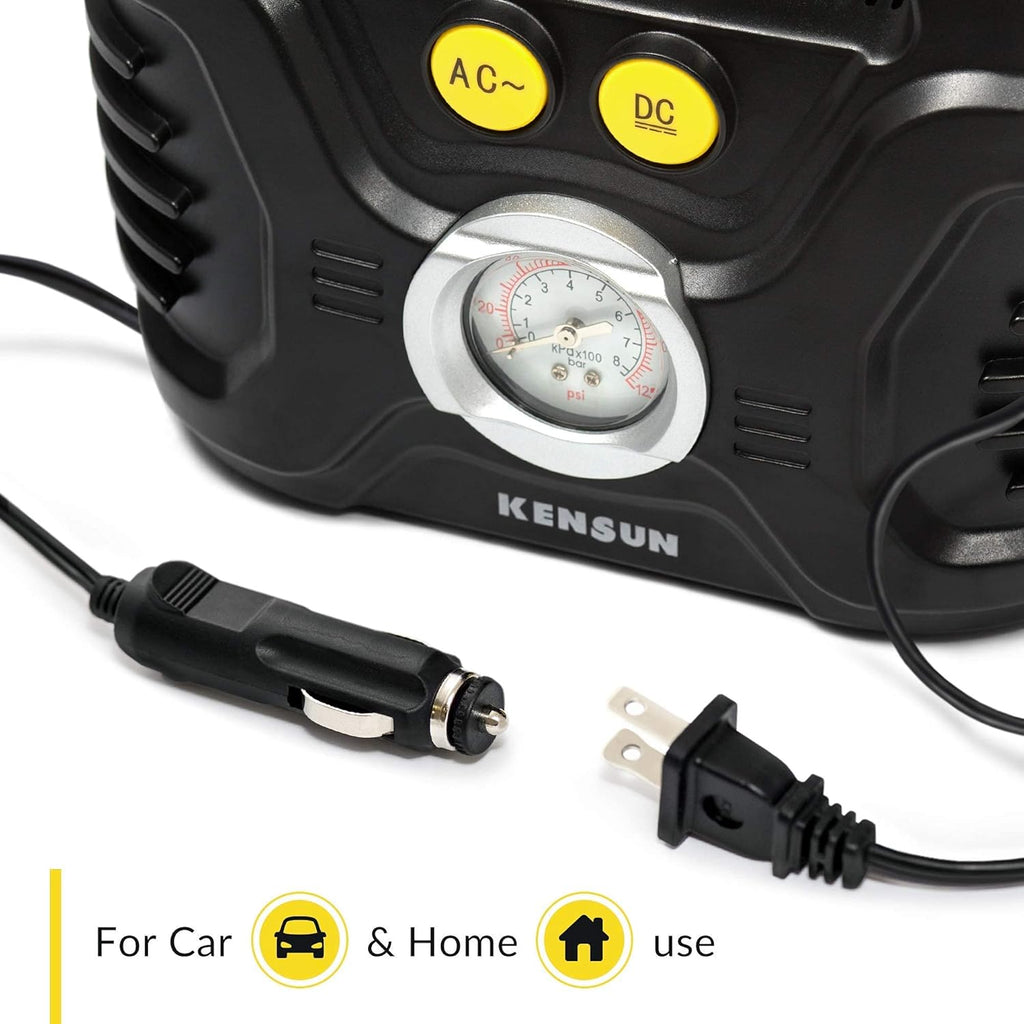 Portable Air Compressor 12V DC 110V AC 100 PSI Tire Inflator L819819