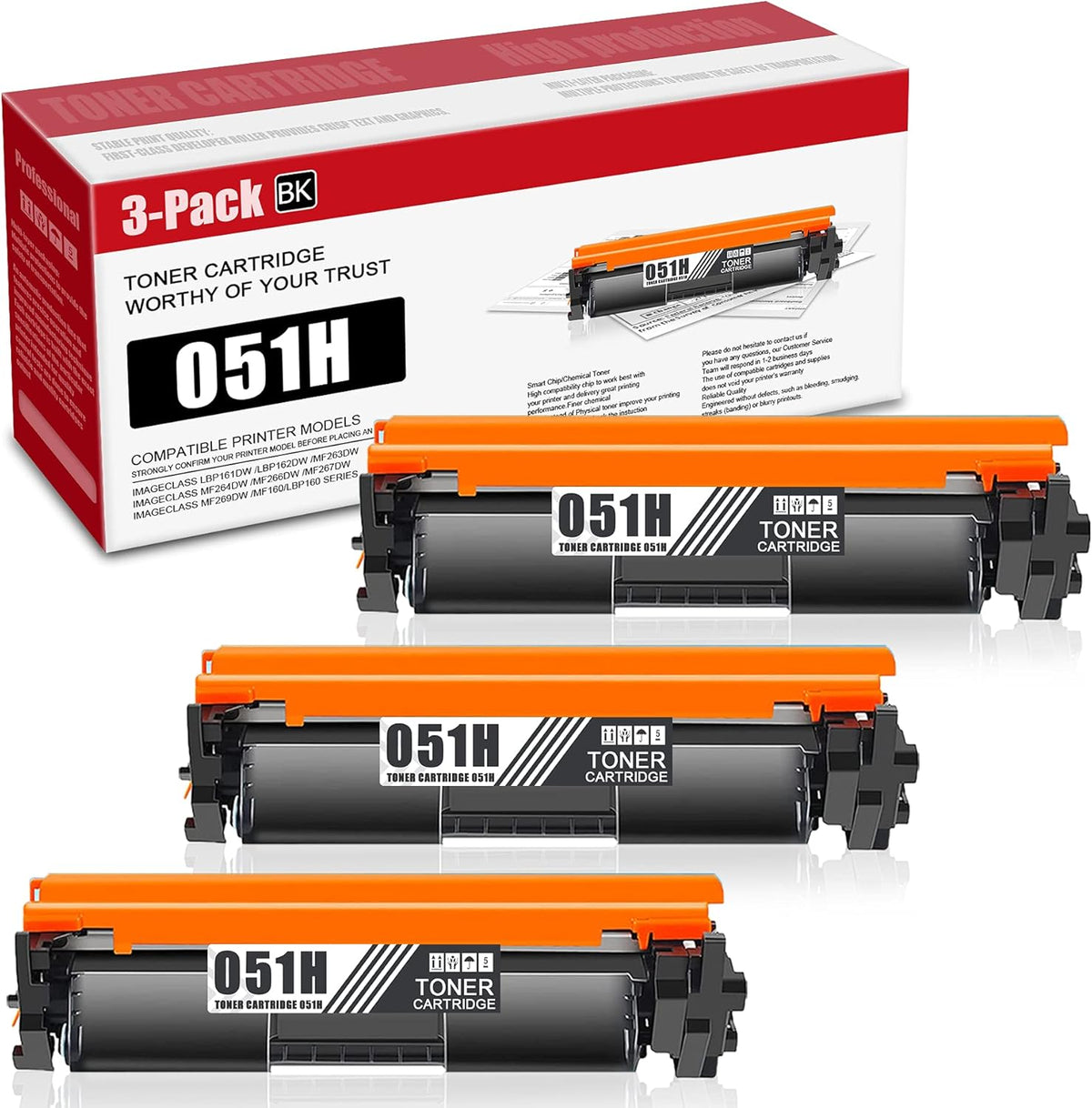 3-Pack Black High Yield Toner Cartridge C494645