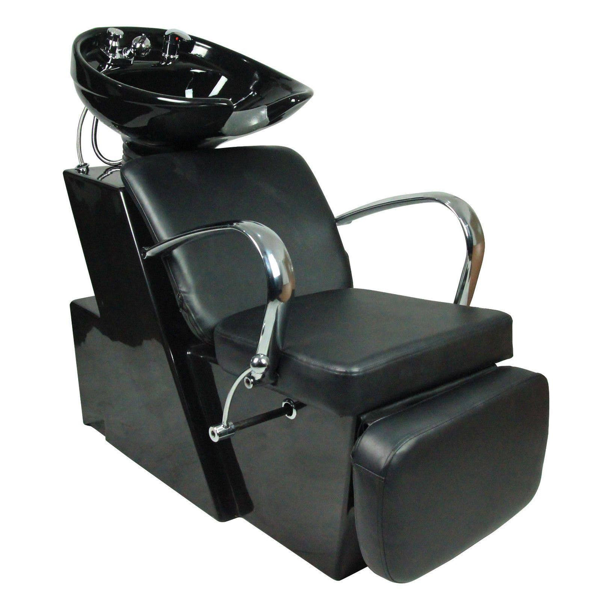 Black Ceramic Shampoo Bowl Sink Chair C318