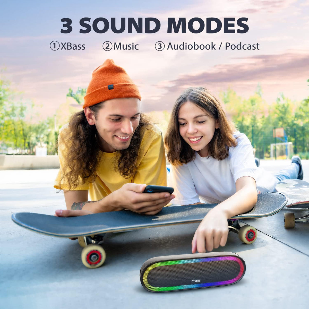Portable Bluetooth Speaker with Pure Titanium Drivers, IPX7 Waterproof, 20H Playtime H3412