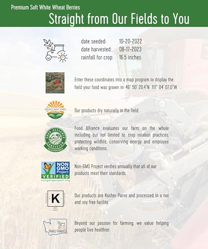25 LBS Soft White Wheat Berries S26136