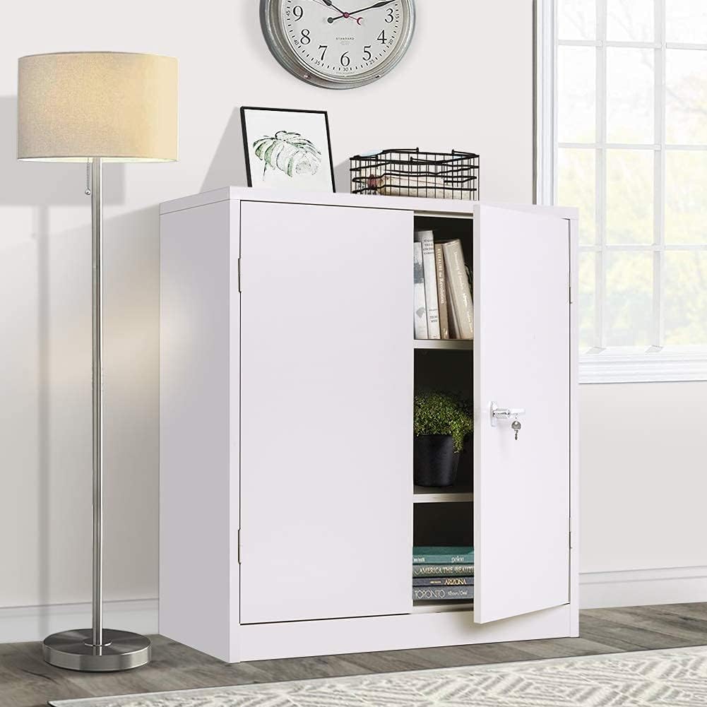 Lockable Steel Storage Cabinet with Doors and Shelves P930