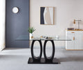 Tempered Glass Top Double Pedestal Dining Table S34883