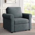 Dark Blue Convertible Sleeper Chair Bed S494